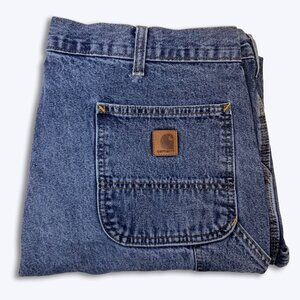 Carhartt Carpenter Jeans Men 40x34 Blue Denim Work Original Dungaree Fit B13-DPS